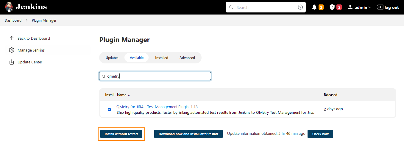 Install Without Restart