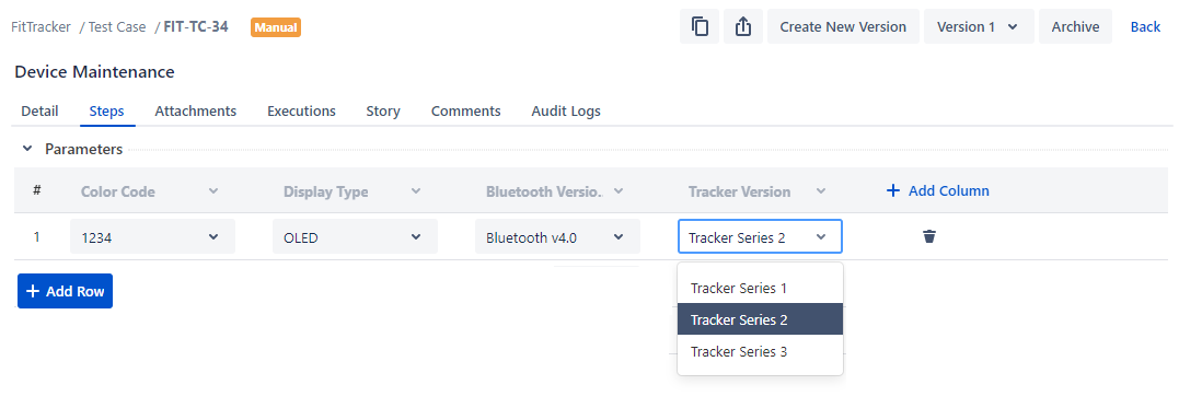 Add Row for Data Set Add Row for Data Set
