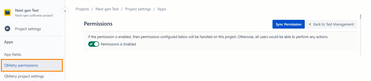 Enable QMetry Permissions