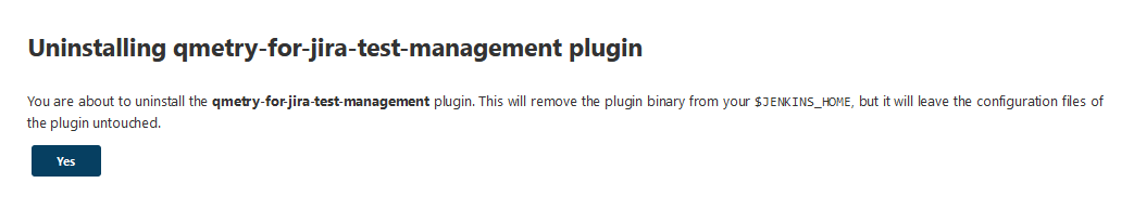 Jenkins Uninstall Confirmation