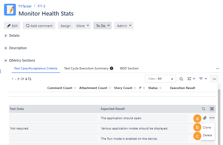 Other Options for Test Steps