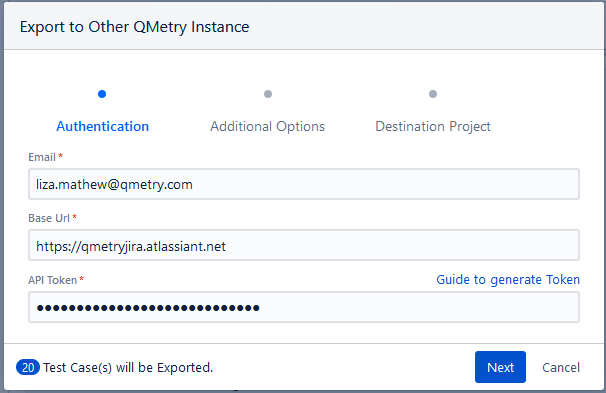 Export to Other Instance Click Export Export to Other Instance Click Export