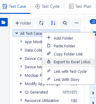 Export to Excel from TC Tree