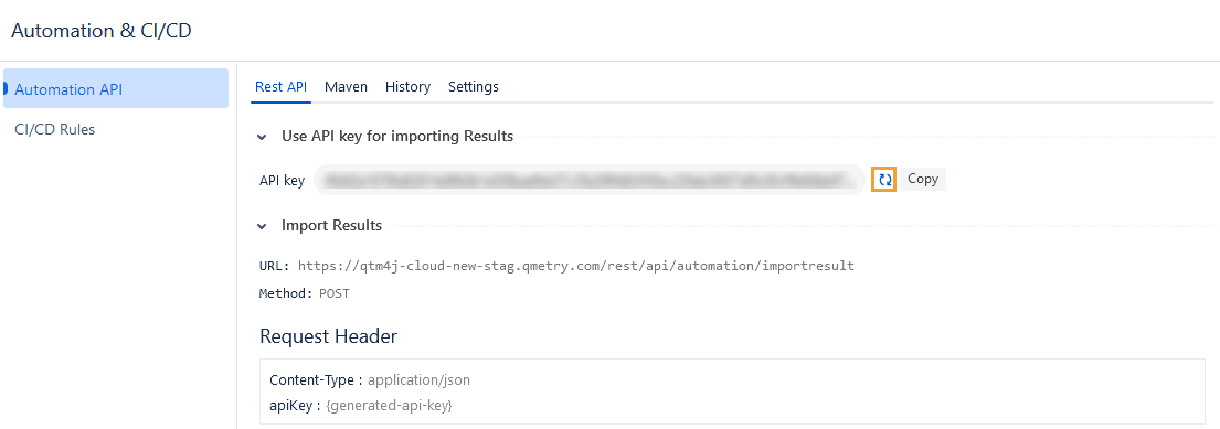 Reset API Key Reset API Key