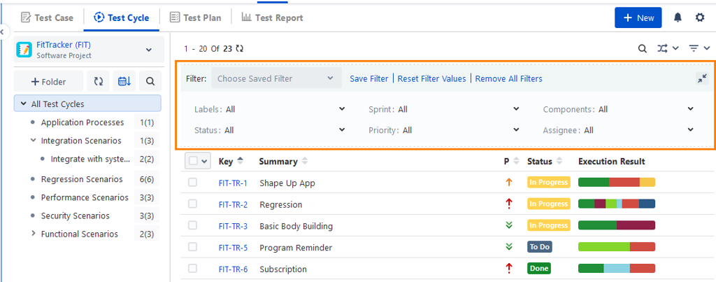 Customize View Using Filters
