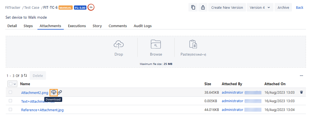 Download and Preview Test Case Attachments