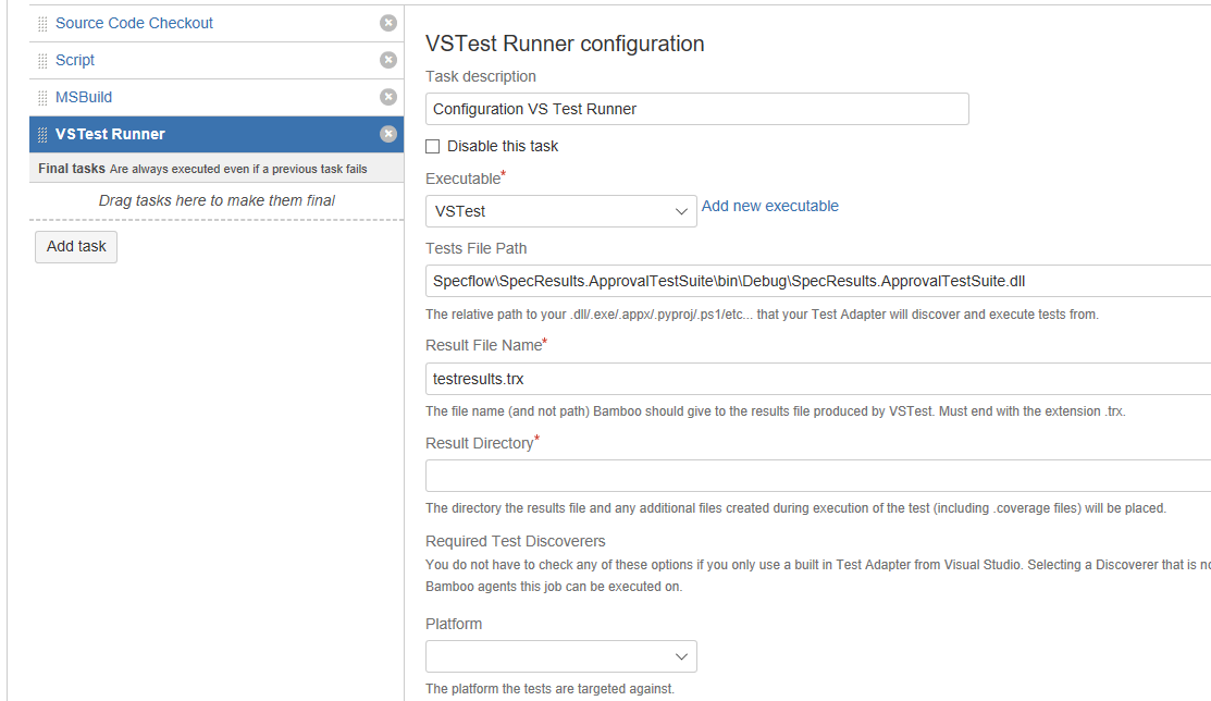 VStest Configuration VStest Configuration