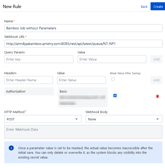 Bamboo Config Without Parameter