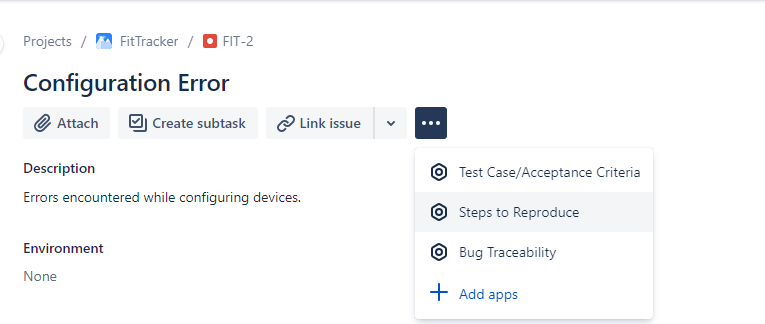 Steps to Reproduce Option Steps to Reproduce Option