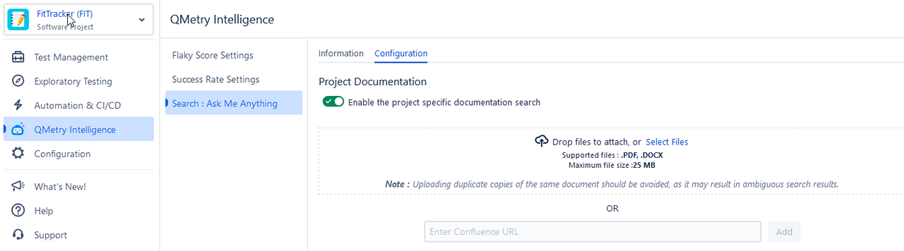 Enable Search Option
