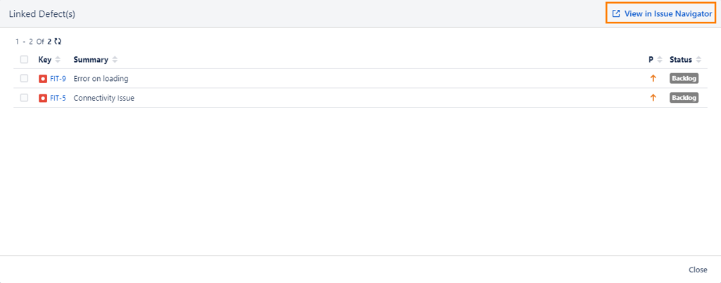 View in Issue Navigator Option View in Issue Navigator Option