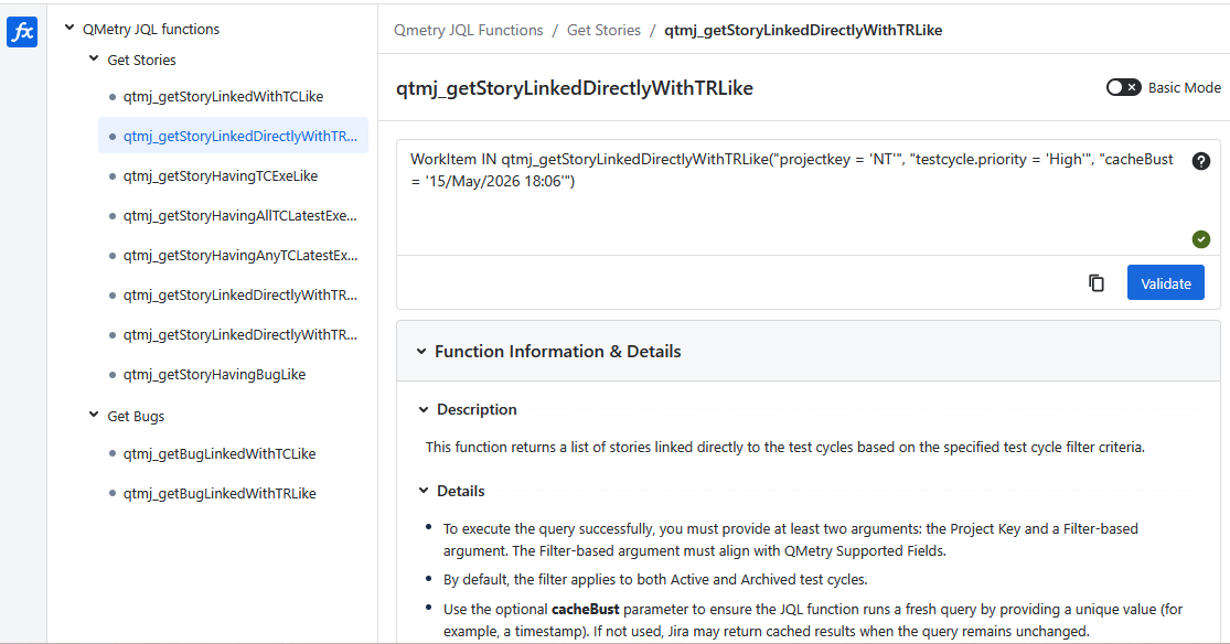 QMetry JQL Functions Page QMetry JQL Functions Page
