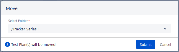 Select Folder to Move Test Plan