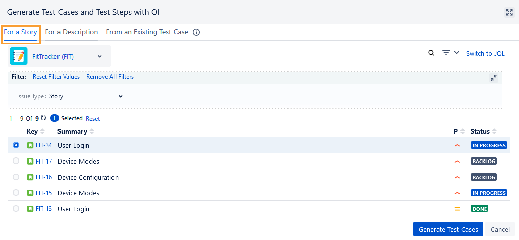Generate TC from Story