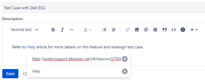 Links in Text Formatting