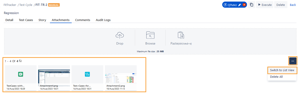Attachment Strip View