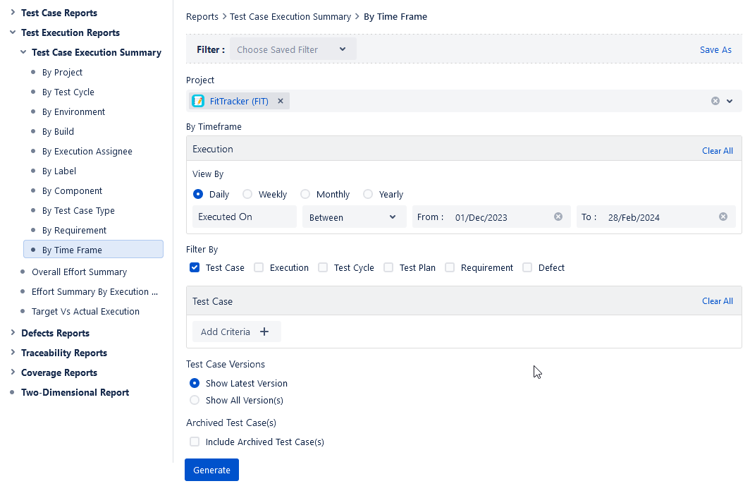 Test Execution Summary