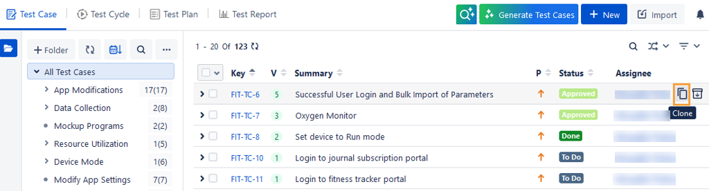 Clone Test Case Icon