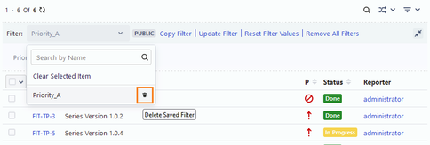 Delete Test Plan Filter Delete Test Plan Filter