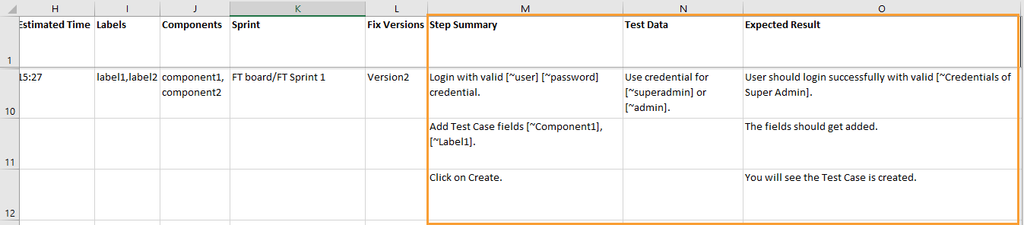 Parameters in Sample File