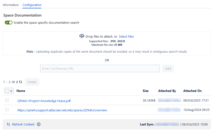 AI Search Config Tab