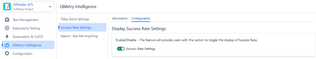 Success Rate Settings