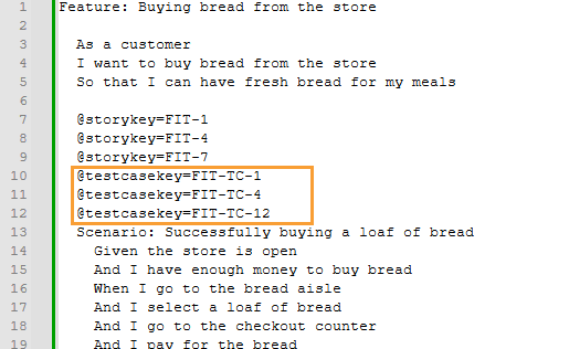 Multiple Test Case Keys
