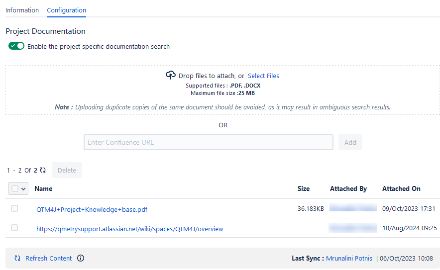 AI Search Config Tab