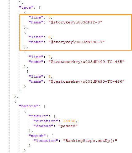 Cucumber Storykey Example