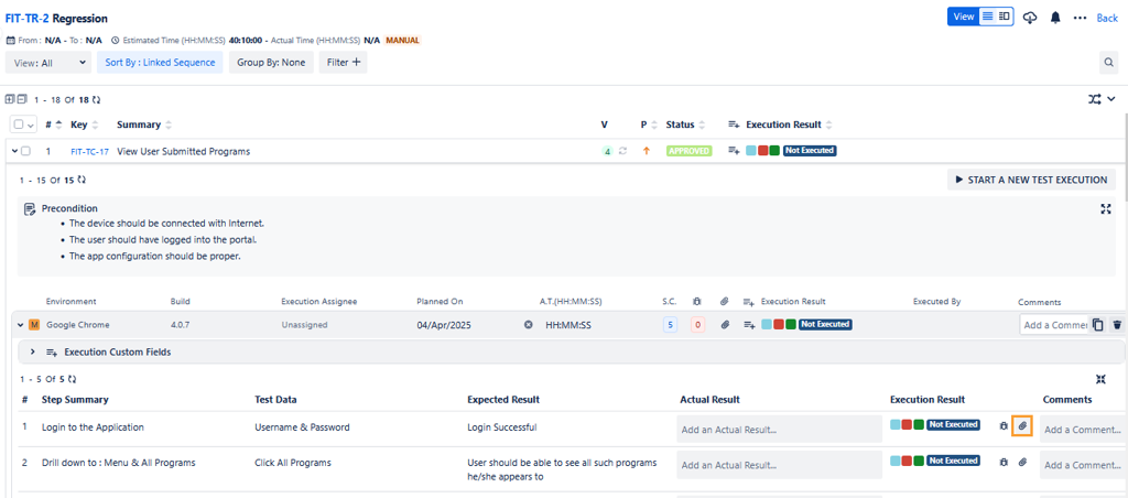 Adding Attachments to Test Step