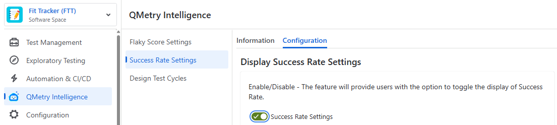 Success Rate Settings Success Rate Settings