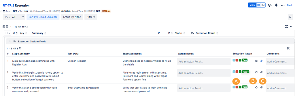 Assign Status to Steps