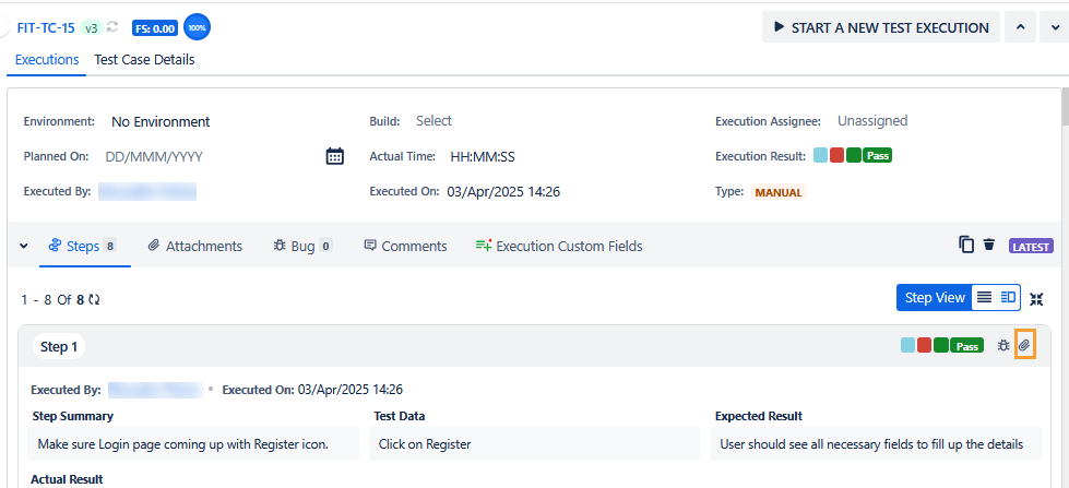 Add Attachments to Test Step Grid View