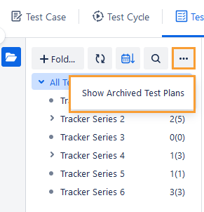 View Archived Test Plan Option