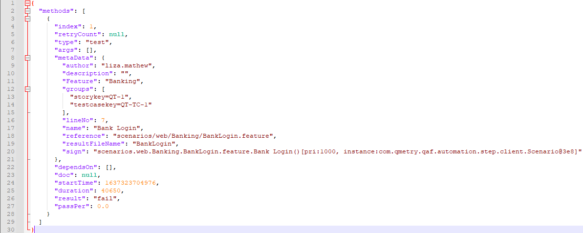 QAF Sample Test Result File QAF Sample Test Result File