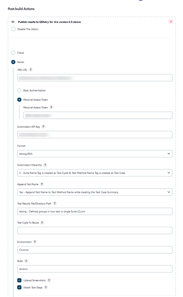 Post Build Actions Server Post Build Actions Server