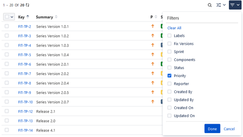 Select Filter Select Filter