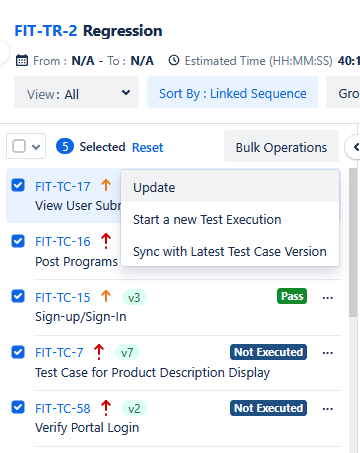 Grid View Bulk Operation
