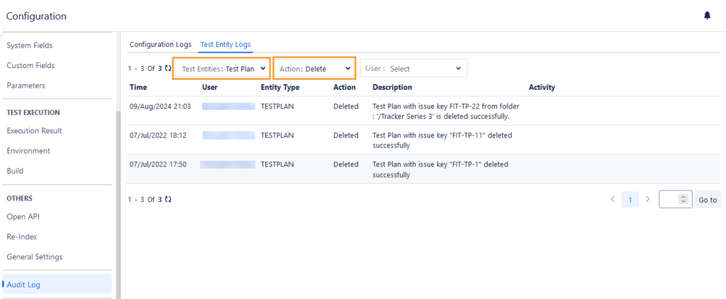 Audit Logs Delete Test Plan