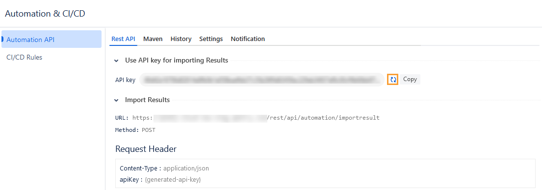 Reset API Key Reset API Key