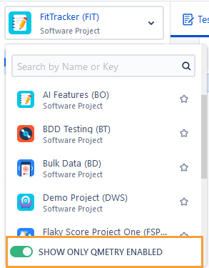 Show Only QMetry Enabled