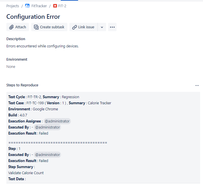 Steps to Reproduce Section on Issue Detail Page Steps to Reproduce Section on Issue Detail Page