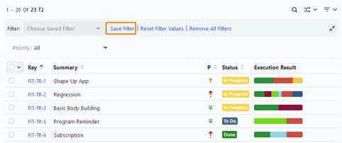 Save Test Cycle Search Filter Save Test Cycle Search Filter