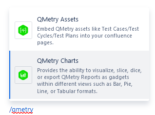Insert QMetry Charts Macro
