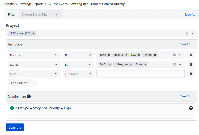 Covering Requirements Linked Directly